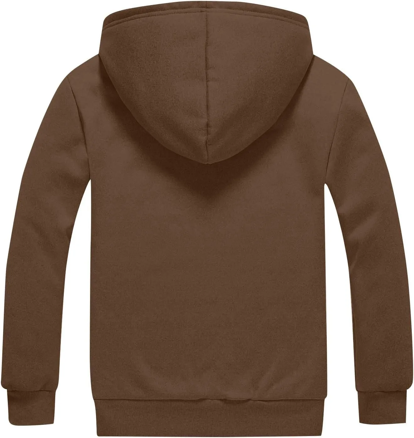 Zip Up Hoodie Men Relaxed Fit Plus Size Fleece Jacket Warm Heavyweight Sherpa Lined Hoodie Winter Coats with Pockets